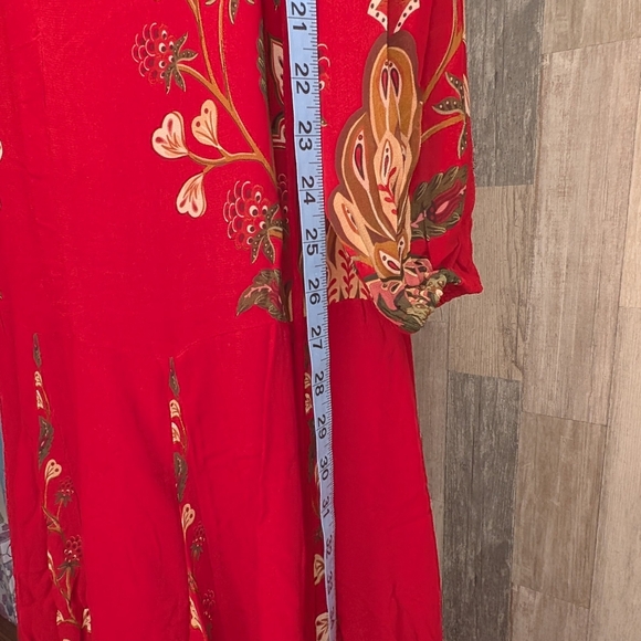 Farm Rio Berry Red Maxi Dress NWT - Picture 5 of 16